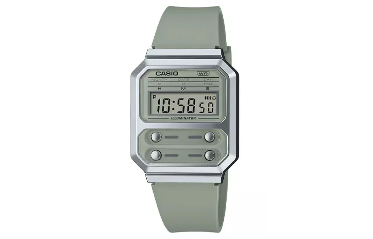 CASIO Unisex EDIFICE Green Watch A100WEF-3A