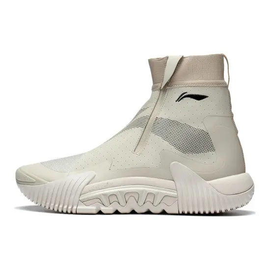 LINING Badfive 2 Basketball Shoes Men High-Top Misty Khaki
