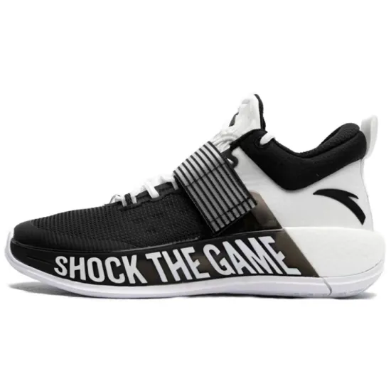 ANTA Hengsao4 Basketball Shoes Men Low-Top Black White