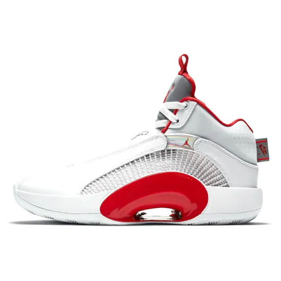 Jordan XXXV Fire Red White Sole