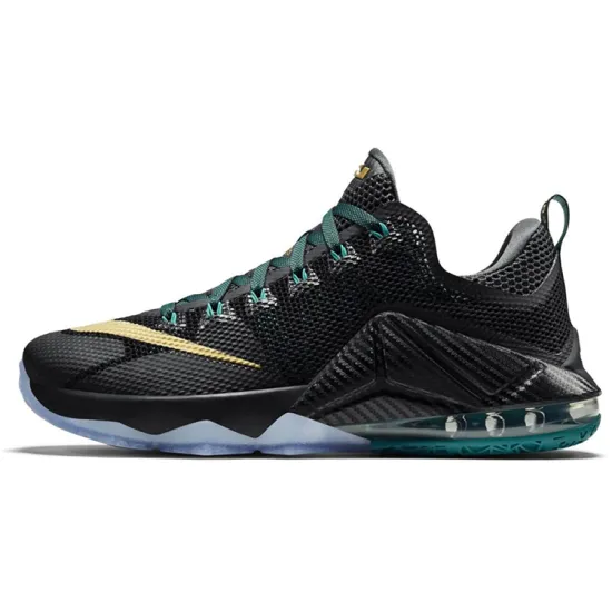 Nike Lebron 12 Basketball Shoes Men Low-top Black/Gold