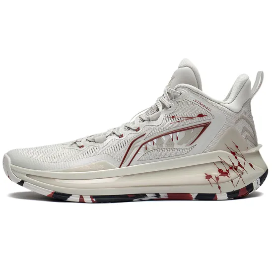 LINING Liren 3 Basketball Shoes Men Mid-Top Gray Red