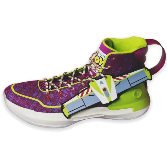 LiNing Toy Story Collection Buzz Lightyear High-Top Basketball Shoes Men's Purple Green