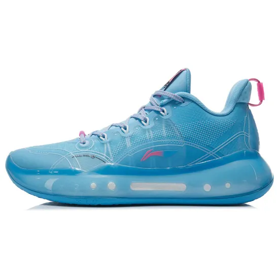LINING YuShuai 14 Boom Basketball Shoes Men Low-Top Moon White Blue