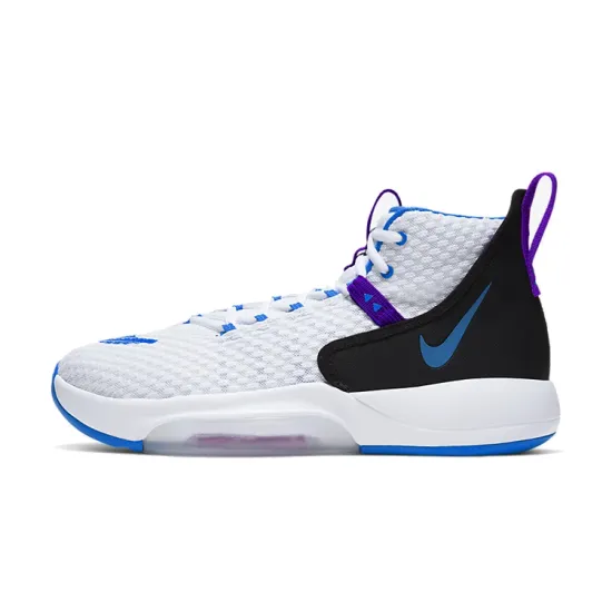 Nike Zoom Rize 1 Basketball Shoes Unisex Mid-top White/blue/purple