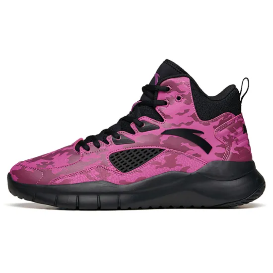 Anta Basketball Collection Durable Cushioning High Top Basketball Shoes Men's Black Purple