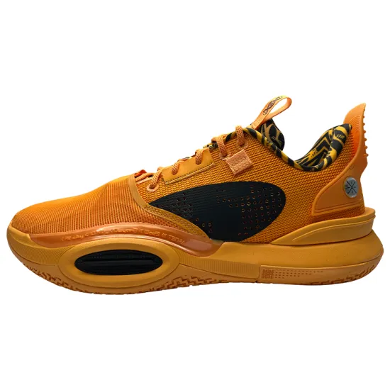 LINING All City 10 Basketball Shoes Men Low-Top Black Yellow