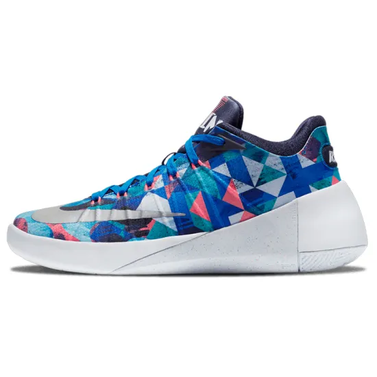 Nike Hyperdunk 2015 Basketball Shoes Men Low-top White/Royal Blue/Fern Green