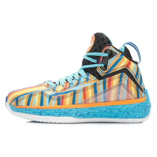 LINING Basketball Shoes Unisex High-Top Black/Orange/Blue