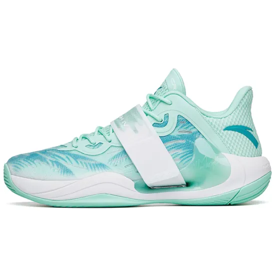 ANTA Water Flower 4 Basketball Shoes Men Low-Top Green White