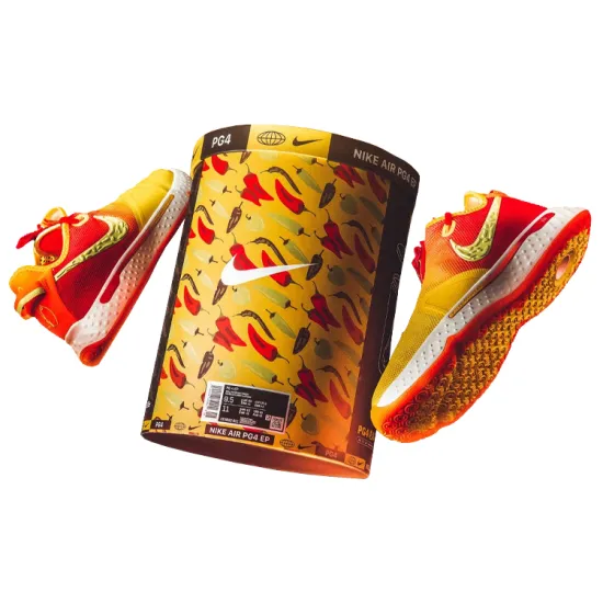 Nike PG 4 EP Mid Top Color Matching Yellow/Red