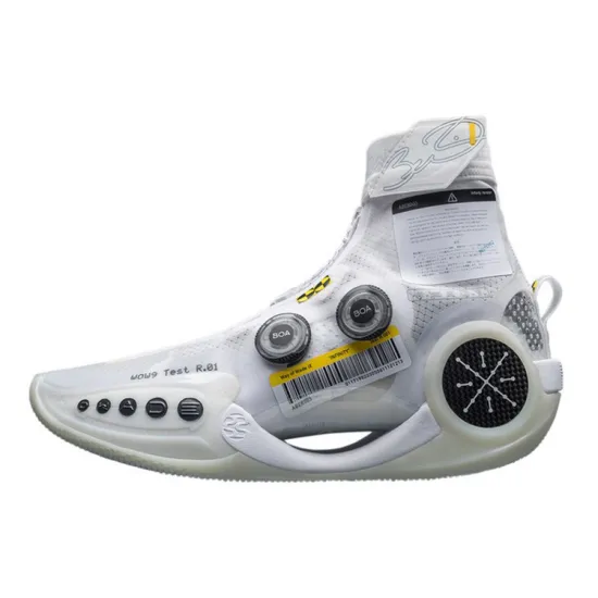 LINING WOW 9 Basketball Shoes Men High-Top Standard White/Ivory