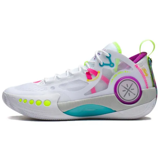 LINING Shadow 3 Basketball Shoes Men Low-Top Standard White
