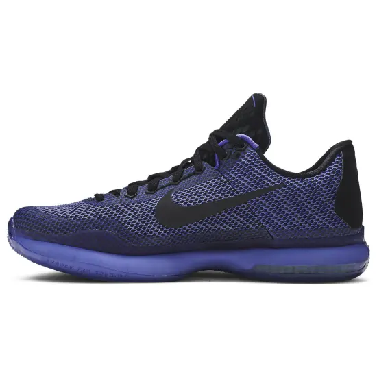 Nike Kobe 10 Basketball Shoes Men Low-top Black/Violet/Black
