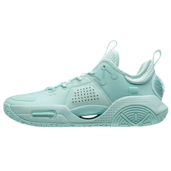 LINING All City 9 V1.5 Basketball Shoes Men Low-Top Water Wave Green