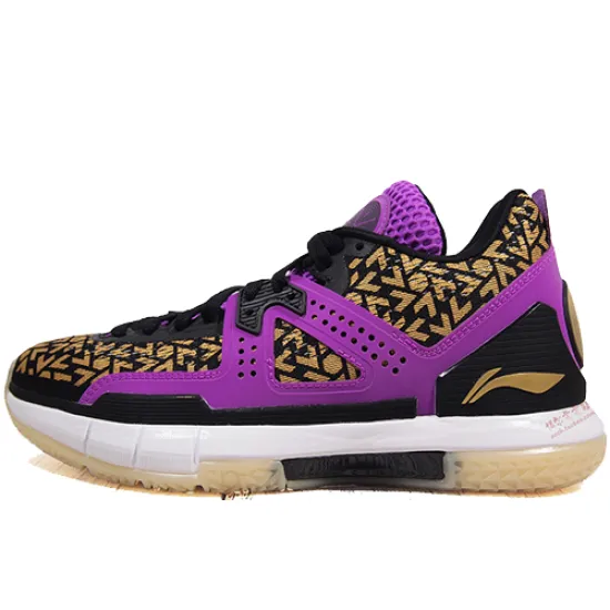 LINING WOW 5 Basketball Shoes Men Low-Top Purple