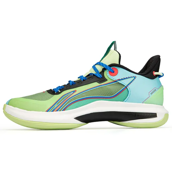 LiNing Low Top Performance Basketball Shoes Men's Green Blue
