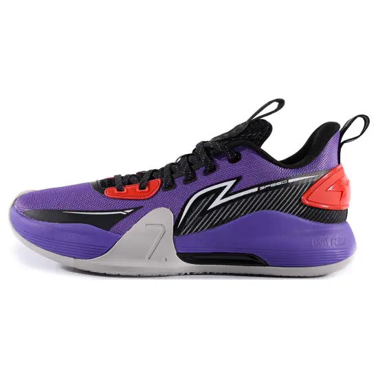 LINING Speed 7 Basketball Shoes Men Low-Top Purple Black
