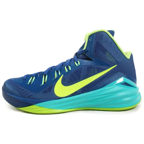 Nike Hyperdunk 2014 Basketball Shoes Men High-top Blue/Yellow