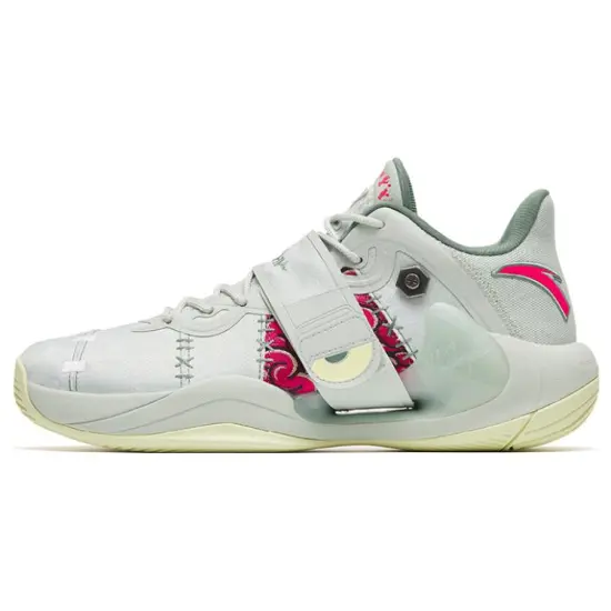 ANTA Water Flower 4 Basketball Shoes Men Low-Top Turquoise