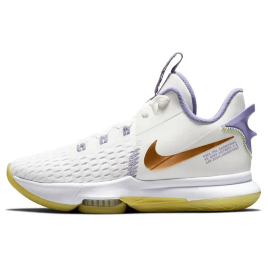 Nike Witness 5 Basketball Shoes Men Low-top White/yellow/purple