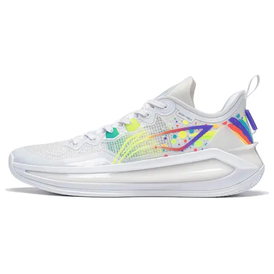 LINING Liren 3 V2 Basketball Shoes Unisex Low-Top Fluorescent White Yellow