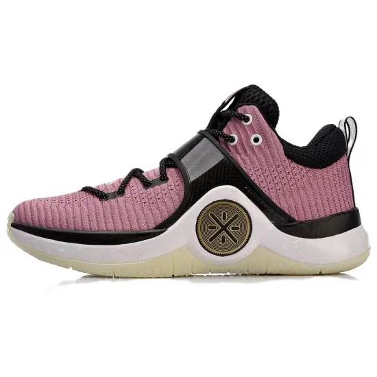 LINING Wade Collection Basketball Shoes Men Low-Top Pink White/Red
