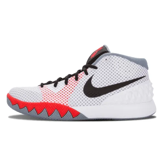 Nike Kyrie 1 Basketball Shoes Men Mid-top White/Black/Pigeon Grey/Ray Red