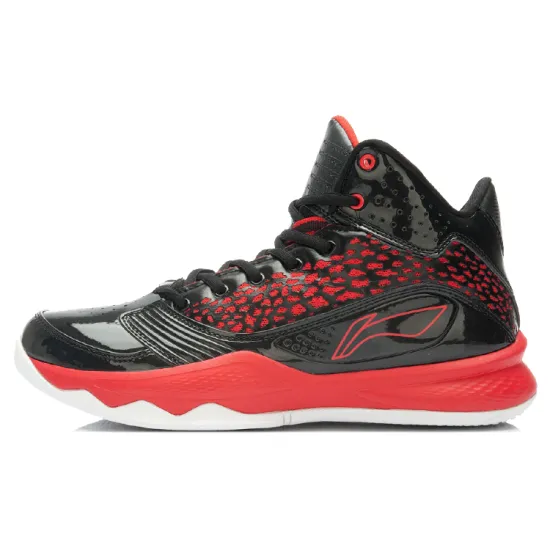 LINING Basketball Shoes Unisex High-Top Black/Red