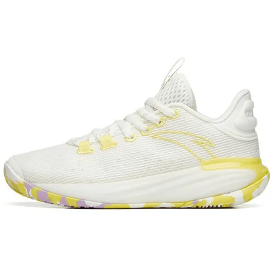 Anta Light Bubble 2 Cushioning Anti Slip And Wear Resistant Low Top Performance Basketball Shoes Men's Ivory White
