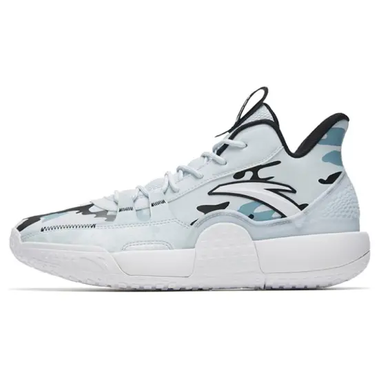 ANTA Basketball Shoes Men Mid-Top Cyan
