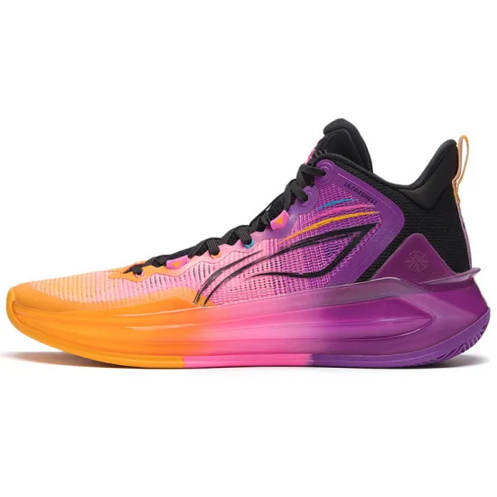 LINING Liren 3 Basketball Shoes Men Mid-Top Sub-Orange/Hyacinth Purple/Black