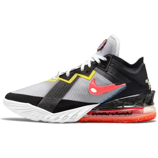 Nike Lebron 18 Basketball Shoes Unisex Low-top Black/Gray/Pink