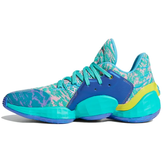 Adidas Harden Vol. 4 Basketball Shoes Men Low-top Blue/grey/yellow
