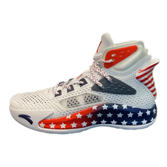 ANTA Kt5 Basketball Shoes Men High-Top White Red Blue