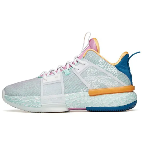 ANTA Impact 1 Basketball Shoes Men Mid-Top Ceramic Green/Pink Purple
