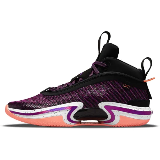 Air Jordan 36 Basketball Shoes Unisex Mid-top Black/purple