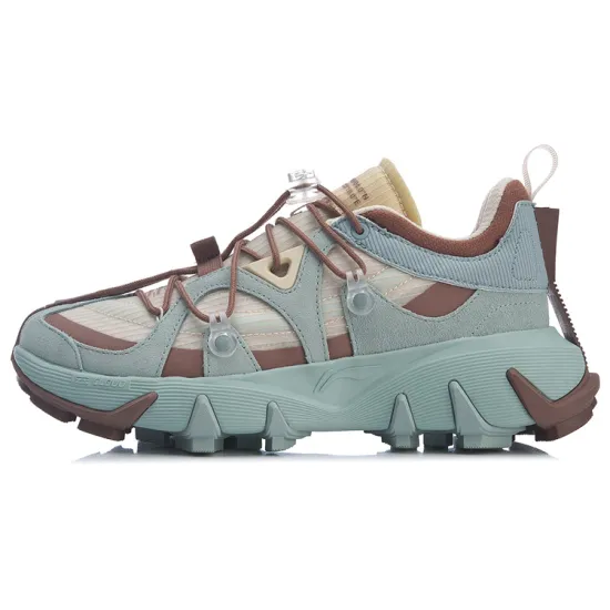 LiNing Wu Xing 1 Basketball Shoes Women's Low-Top Apricot/Green/Umber