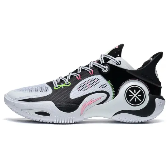 LINING Wade Fission 8 Basketball Shoes Men Low-Top Standard White/Black
