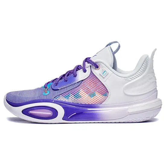 LINING All City 11 Basketball Shoes Men Low-Top Purple White