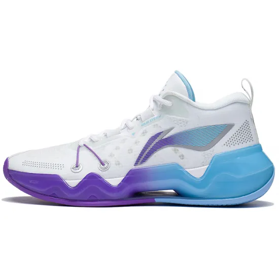 LINING Liren 2 Low Basketball Shoes Men Low Top Standard White/Blue/Purple
