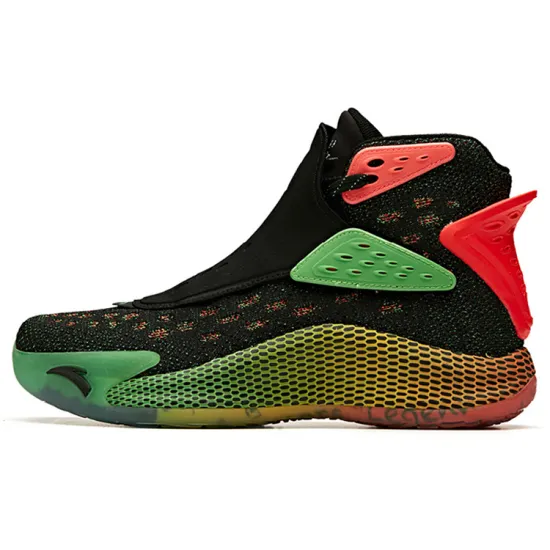 ANTA Kt5 Basketball Shoes Men High-Top Black Green