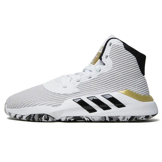 Adidas Pro Bounce Madness 2019 Basketball Shoes Men High-top Black/White/Gold