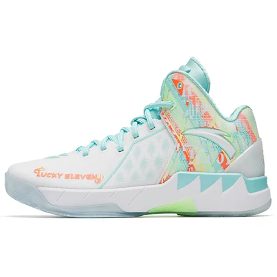 ANTA KT1 Pro Basketball Shoes Men Mid-Top White Blue Green