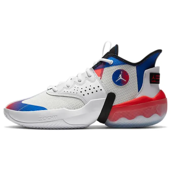 Jordan React Elevation Basketball Shoes Men Low-top White/Blue/Red