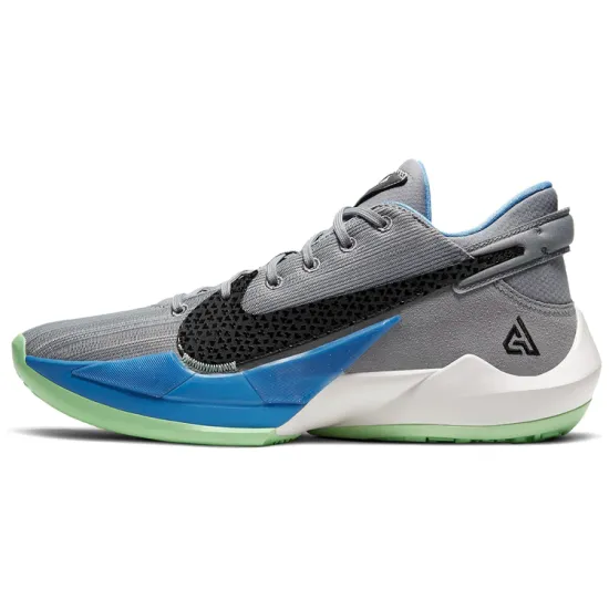 Nike Freak 2 Basketball Shoes Men Low-top Grey/Blue/Green/Black