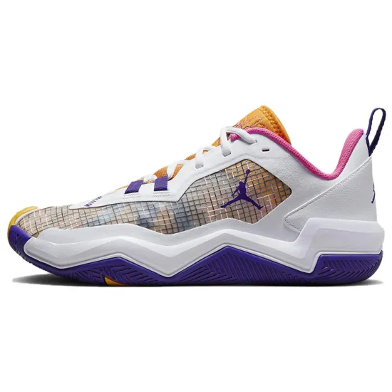 Jordan One Take 4 White Court Purple Canyon Gold
