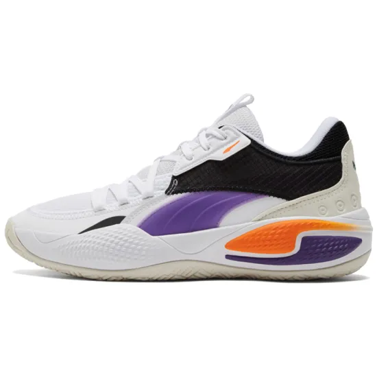 PUMA Court Rider 1.0 Basketball Shoes Unisex Low-top White/Black/Purple