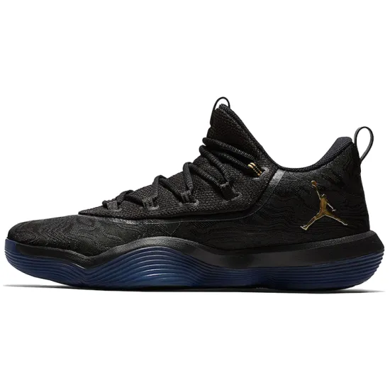 Jordan Super.Fly 2017 Basketball Shoes Men Low-top Black/Gold