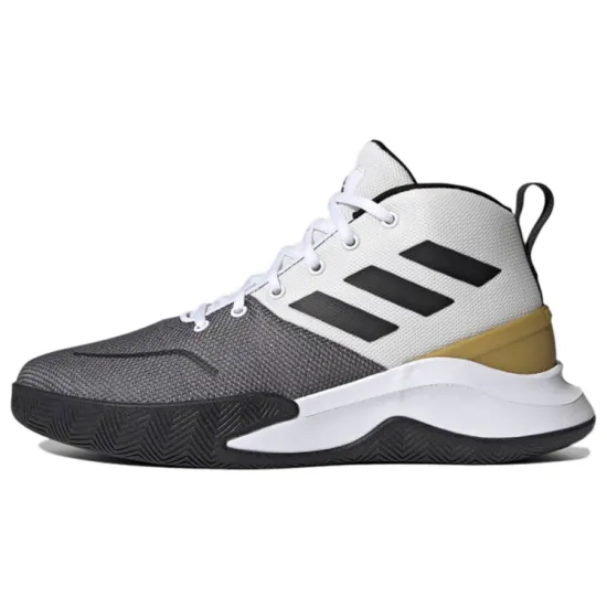 Adidas OwnTheGame Basketball Shoes Men Mid-top Black/White/Yellow